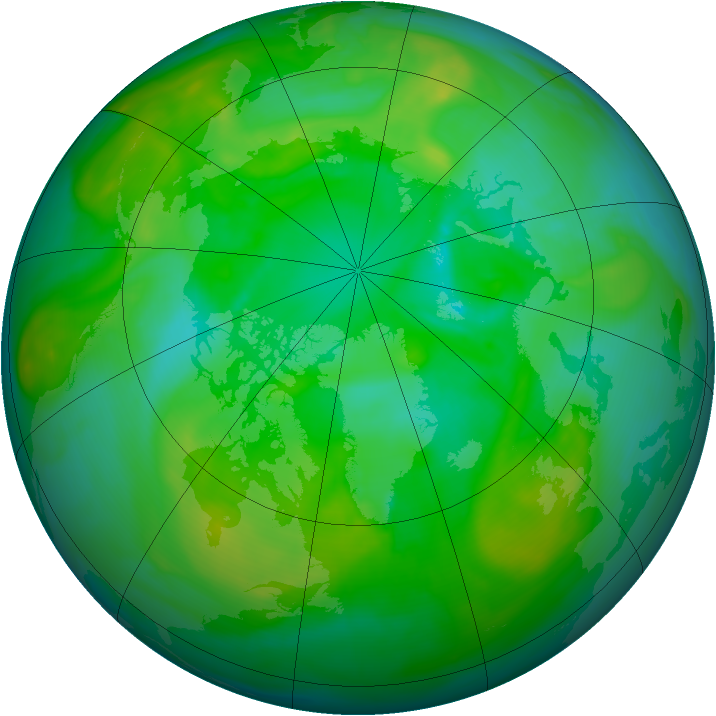 Arctic ozone map for 17 July 2007